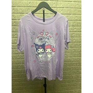 Sanrio My Melody and Kuromi Pastel Lilac Graphic Tee XXL New